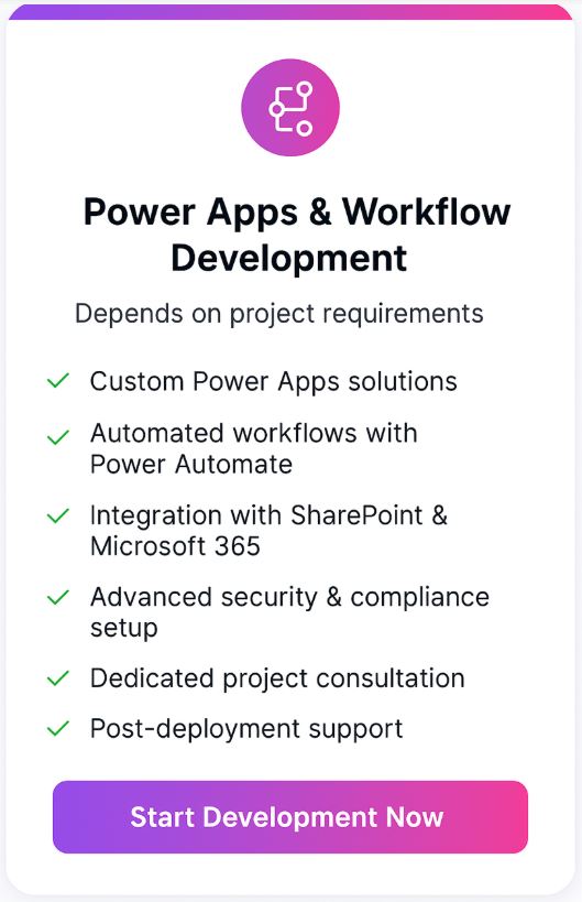 Power Apps & Workflow Development